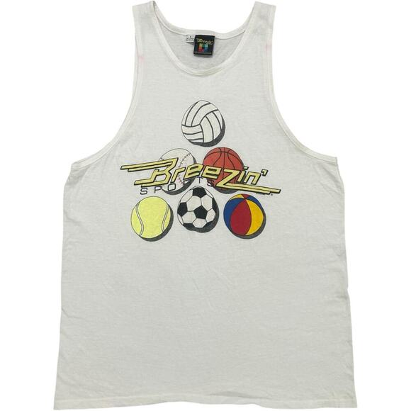 Breezin’ All Sports Vintage 90’s Graphic Tank Top - Picture 1 of 4